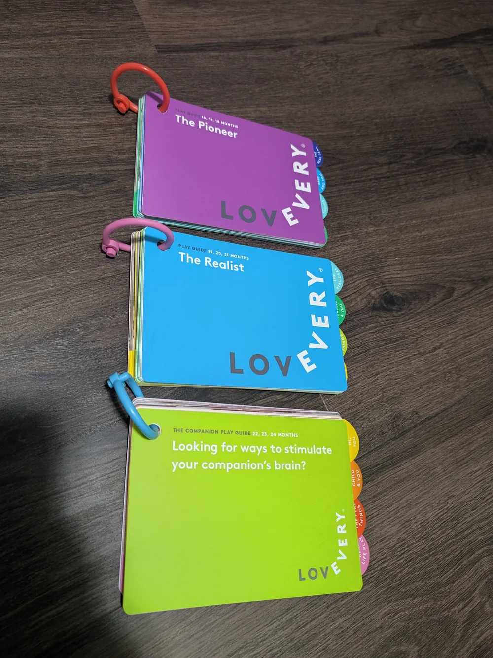 Lovevery Sensory Learning Cards - Green, Blue, Purple